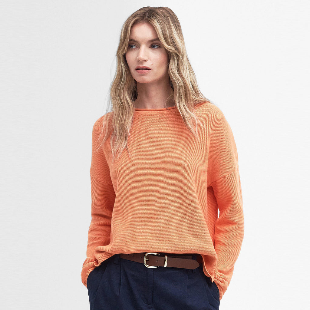 Womens Marine Knitted Jumper Apricot Crush