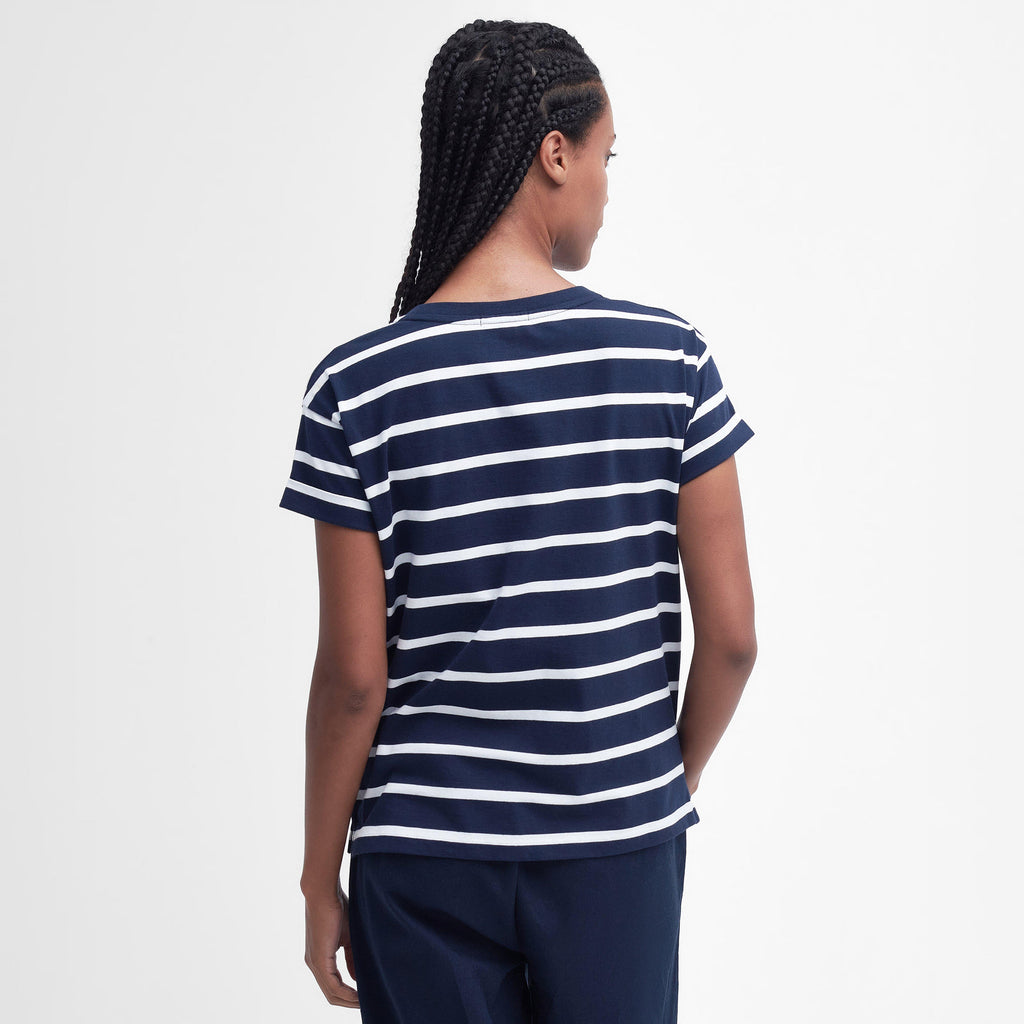 Womens Otterburn Stripe T-Shirt Navy/White Stripe