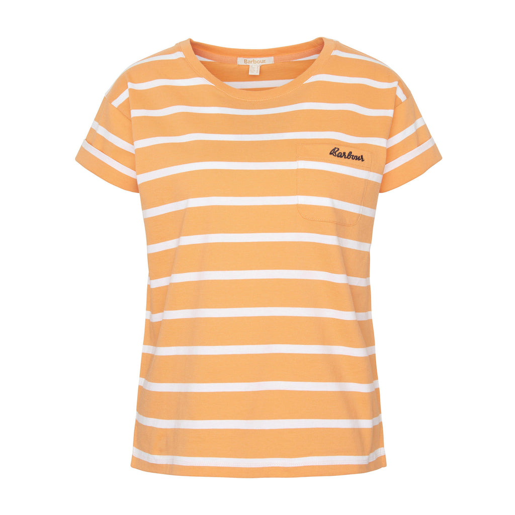 Womens Otterburn Stripe T-Shirt Apricot Crush