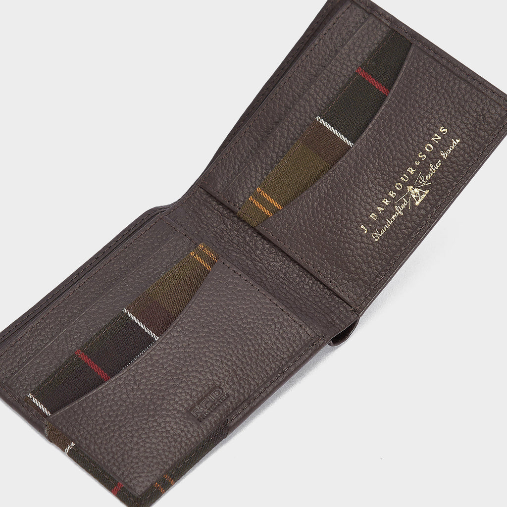 Mens Tabert Leather Wallet Chocolate Brown