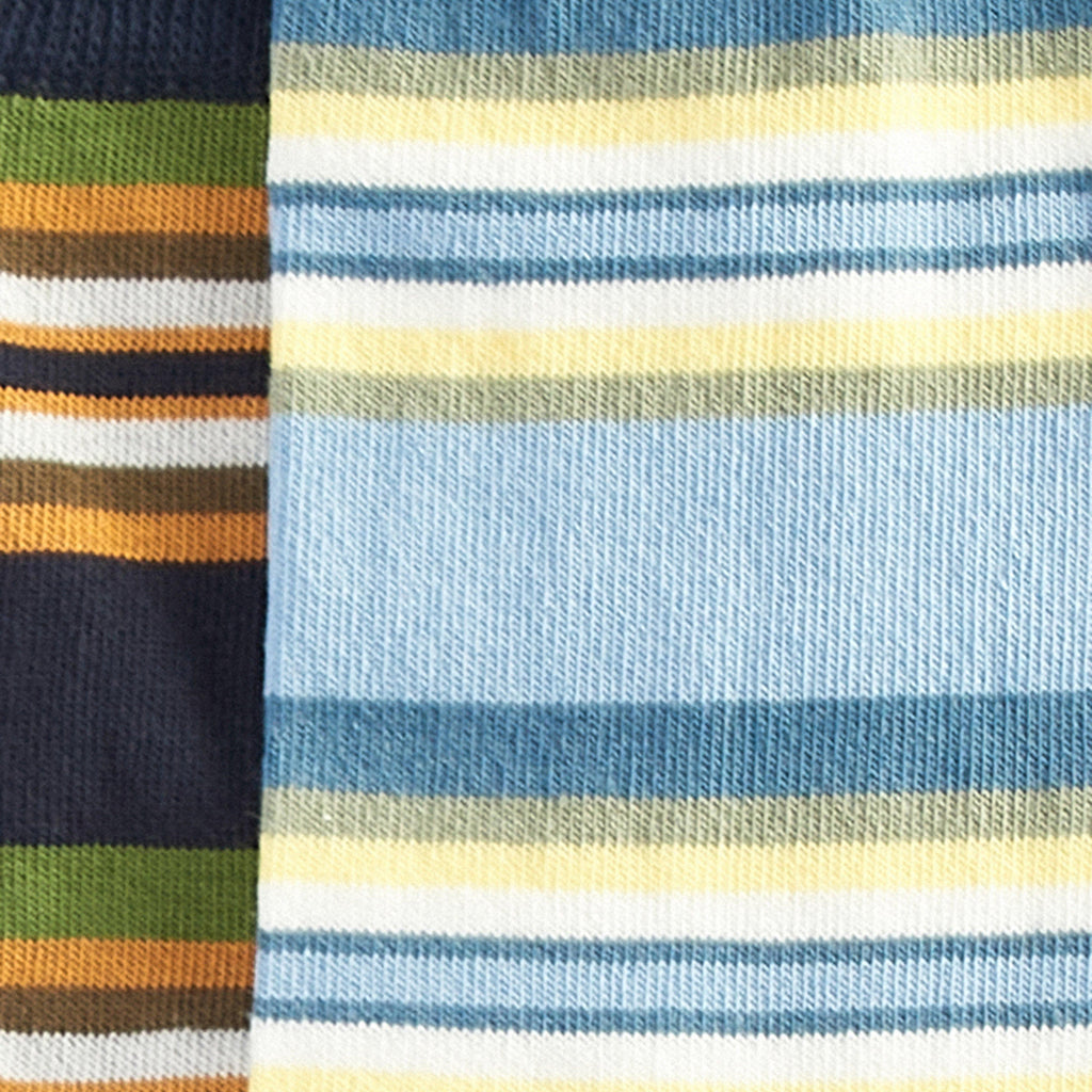 Summer Stripe 2 Pack Socks Navy/Sky Blue