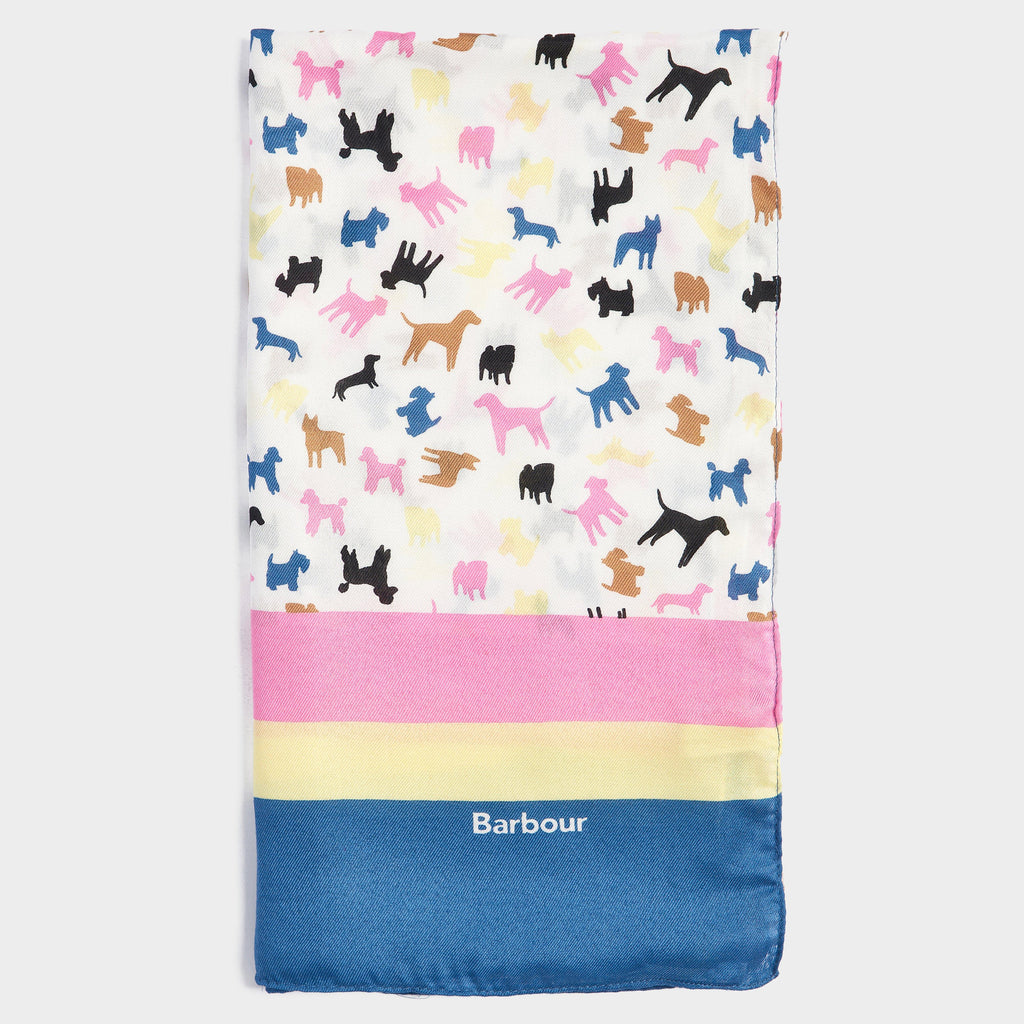 Womens Dog Print Scarf Classic Multi