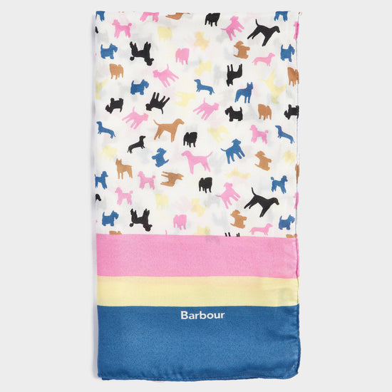 Womens Dog Print Scarf Classic Multi