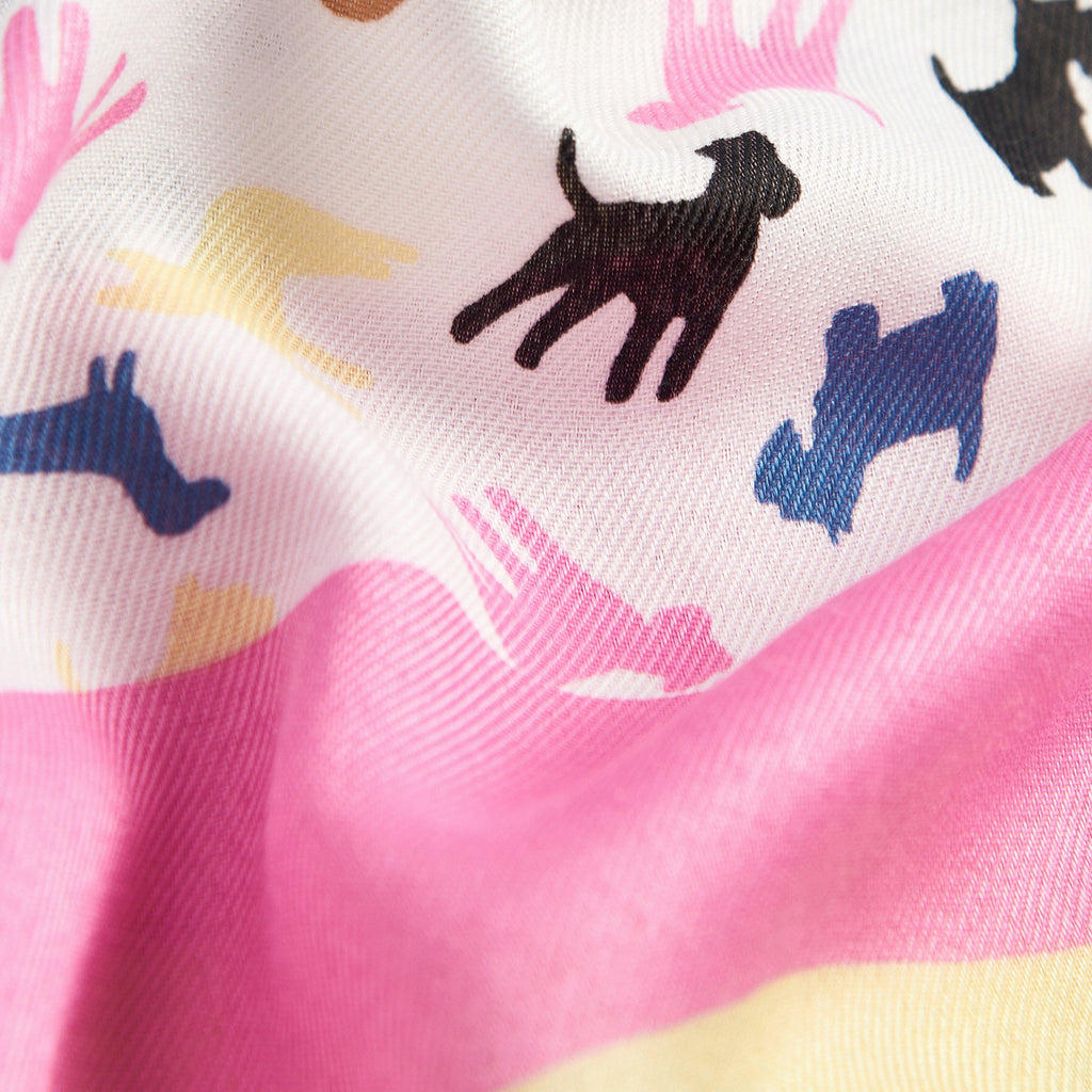 Womens Dog Print Scarf Classic Multi