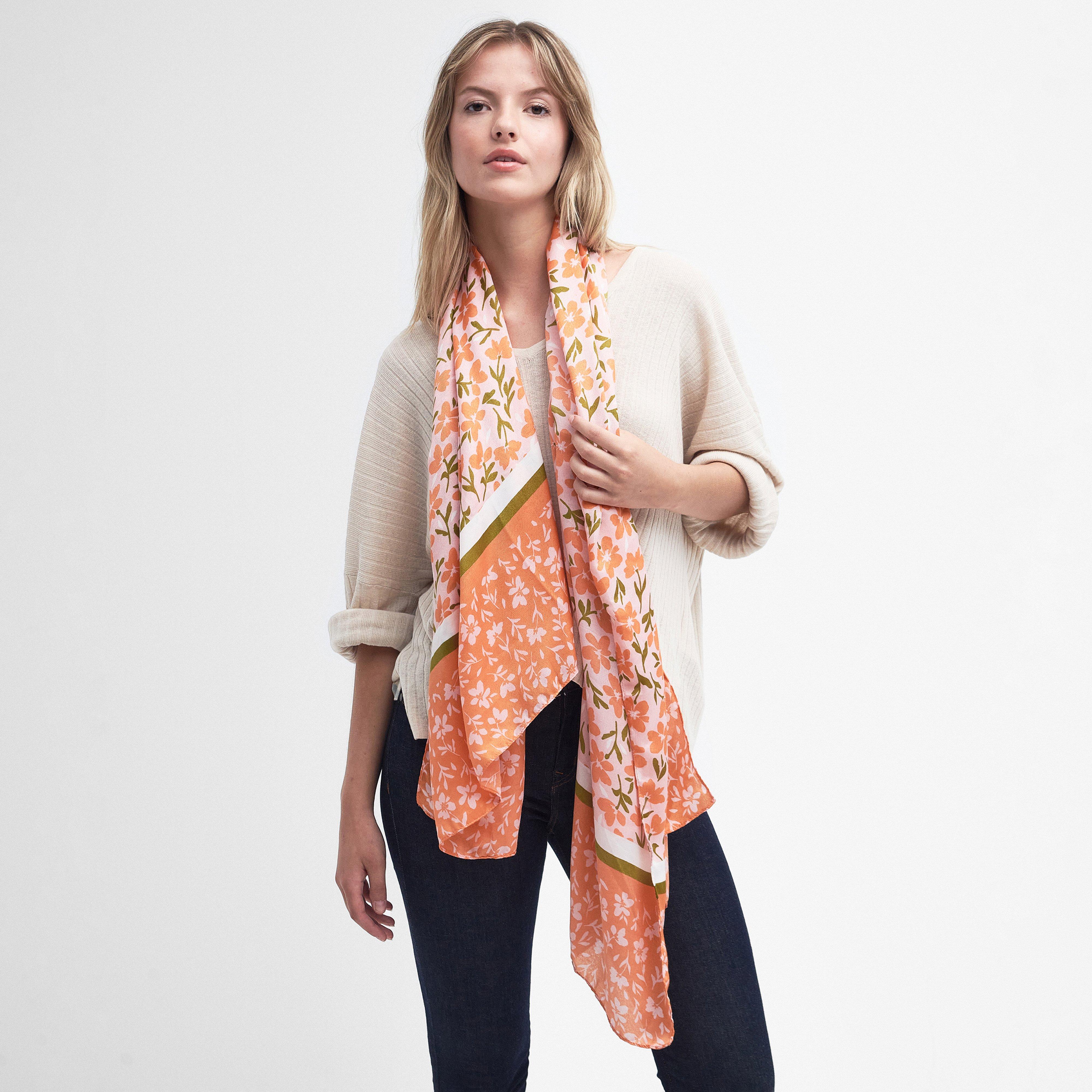 Womens Kelley Floral Scarf Apricot Crush