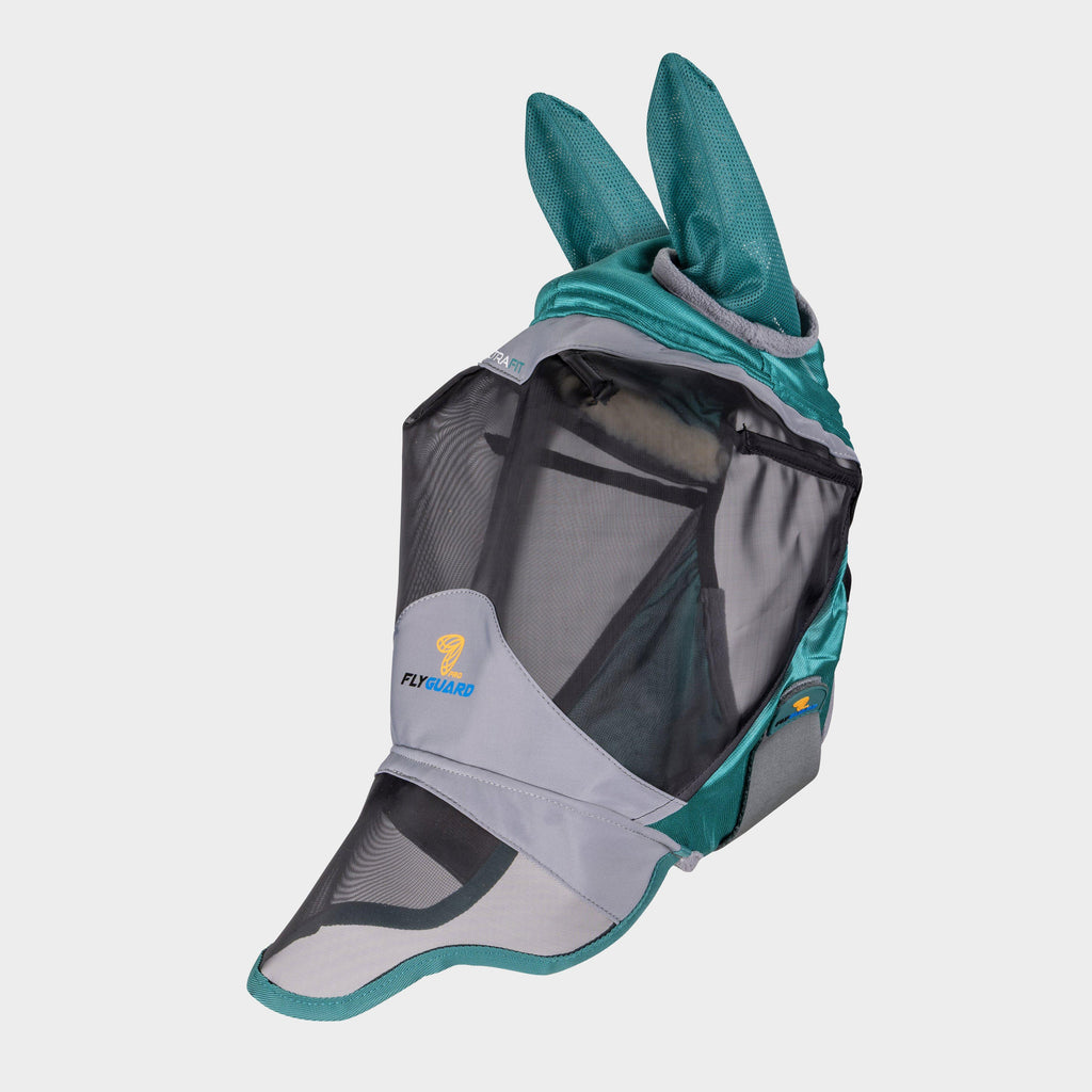 FlyGuard Pro Fine Mesh Fly Mask With Nose Teal