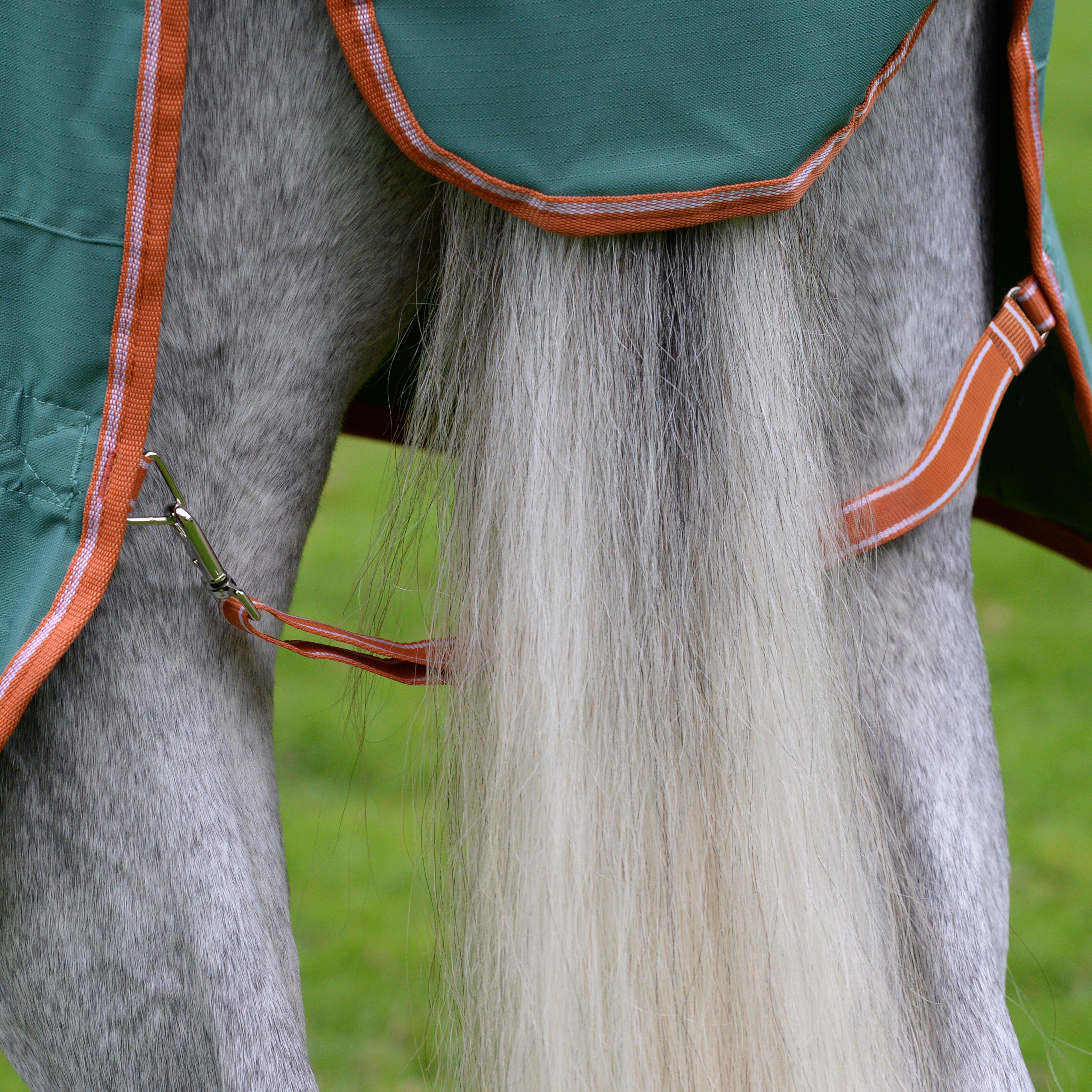 ComFiTec Tyro Combo Neck 50g Lite Plus Turnout Rug Green/Burnt Orange/White