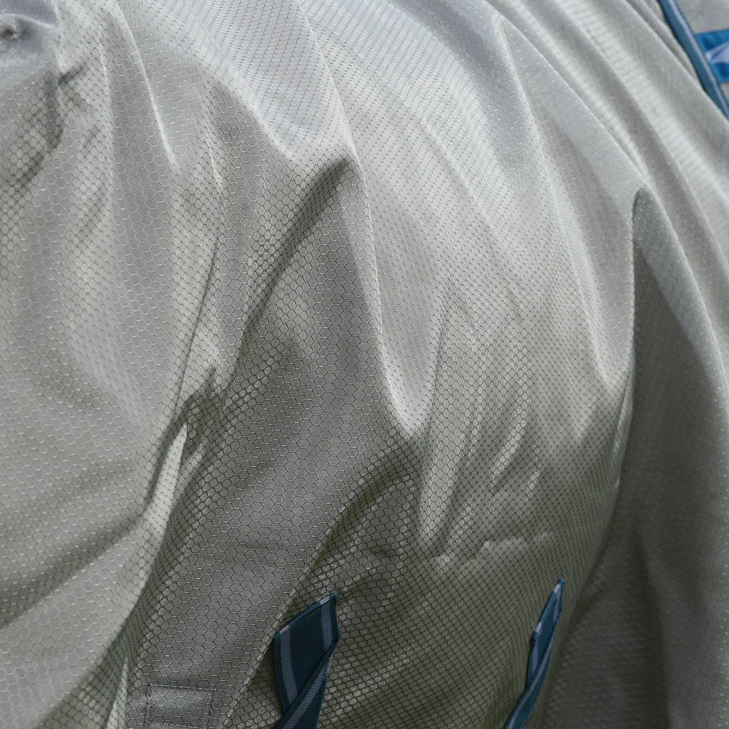 ComFiTec Hexi Shield Combo Neck Fly Rug Silver/Teal Blue