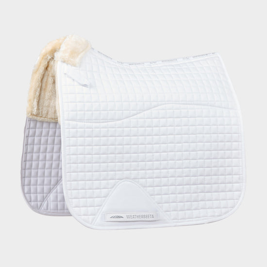 Prime Comfy Fleece Dressage Saddle Pad White
