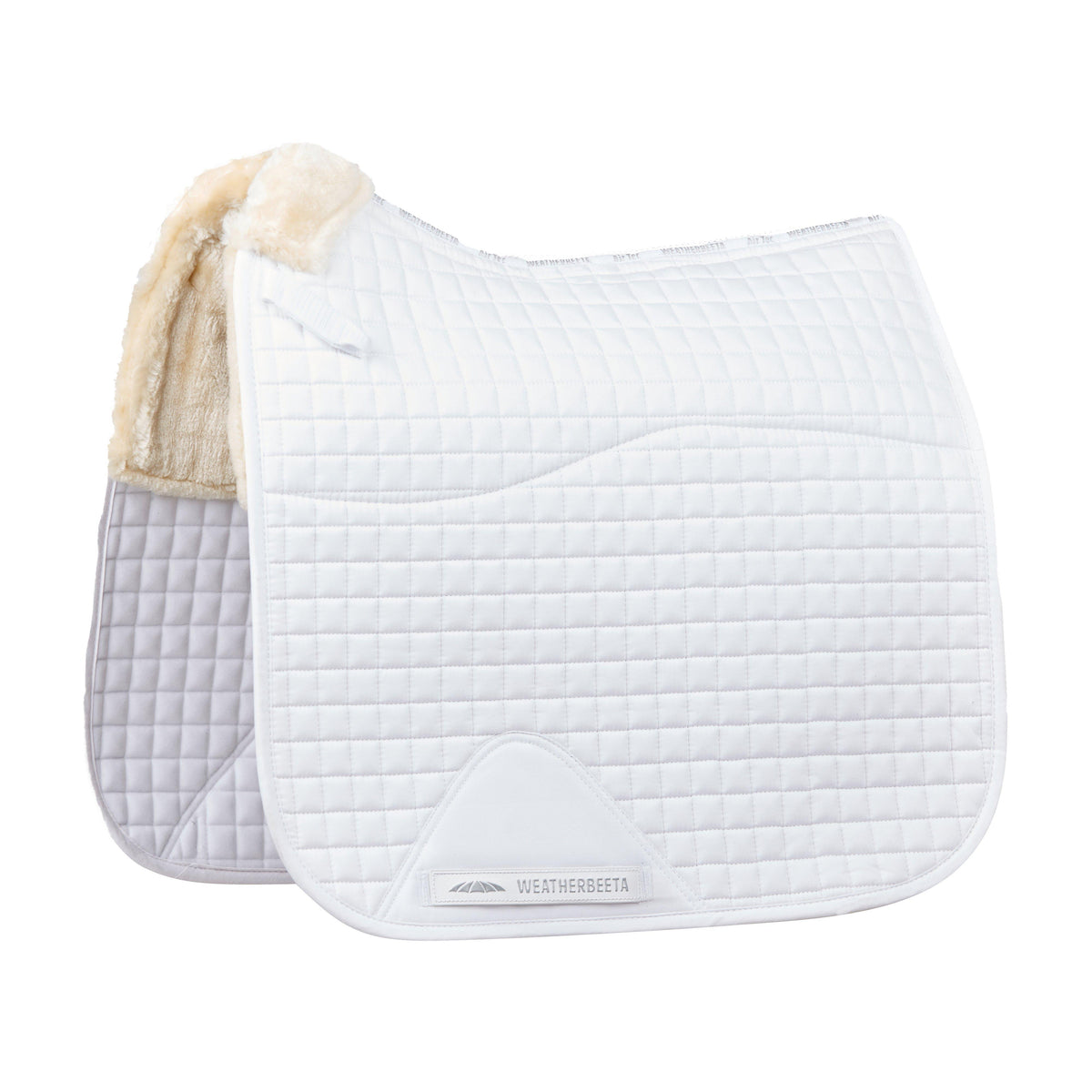Prime Comfy Fleece Dressage Saddle Pad White