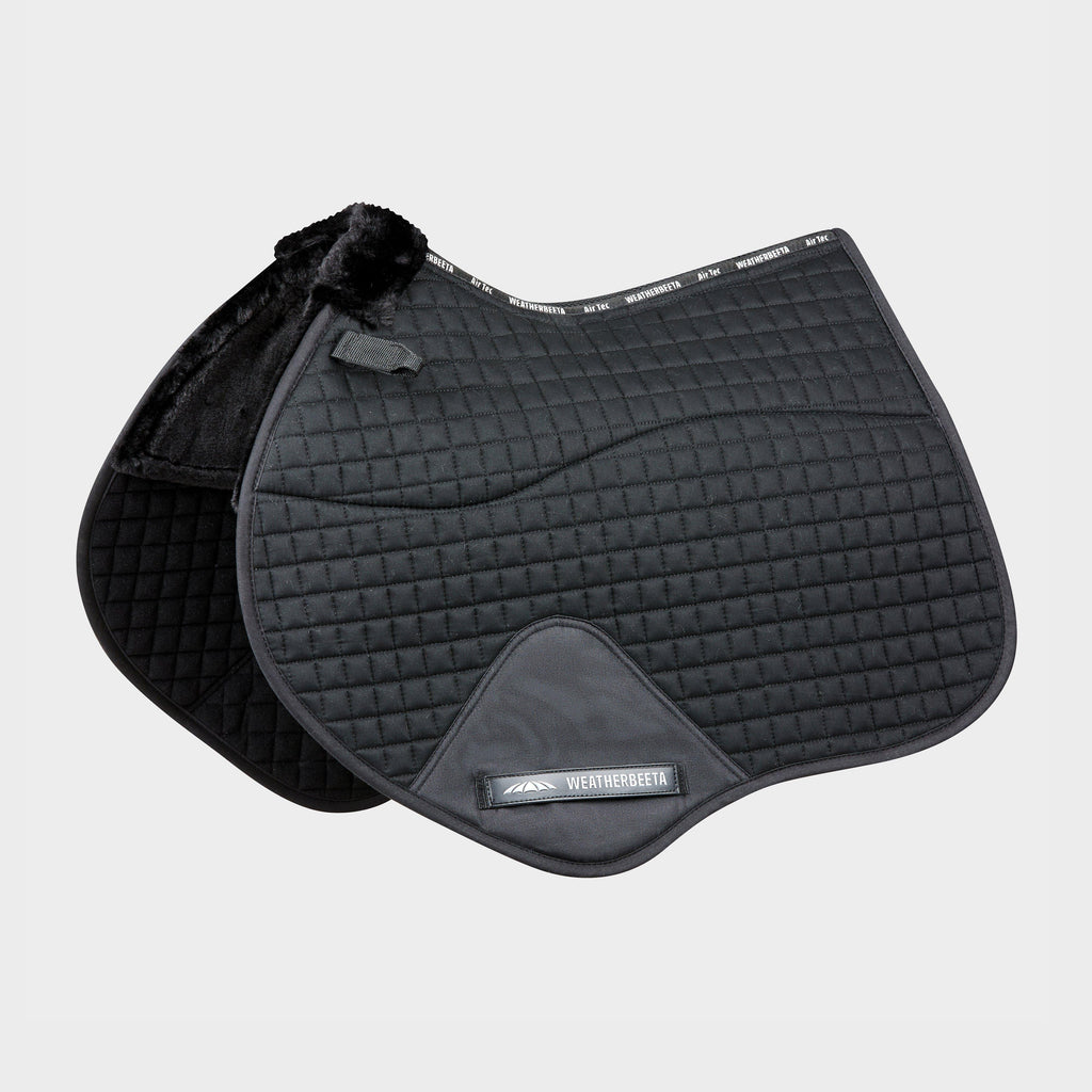 Prime Comfy Fleece Jump Saddle Pad Black