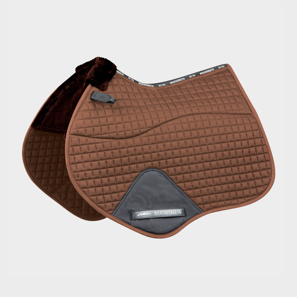 Prime Comfy Fleece Jump Saddle Pad Brown