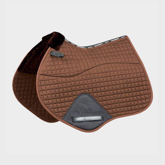 Prime Comfy Fleece Jump Saddle Pad Brown