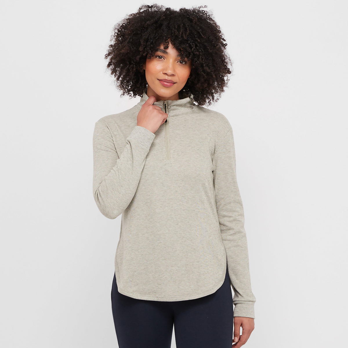 Womens London Long Sleeve Top Dusty Olive