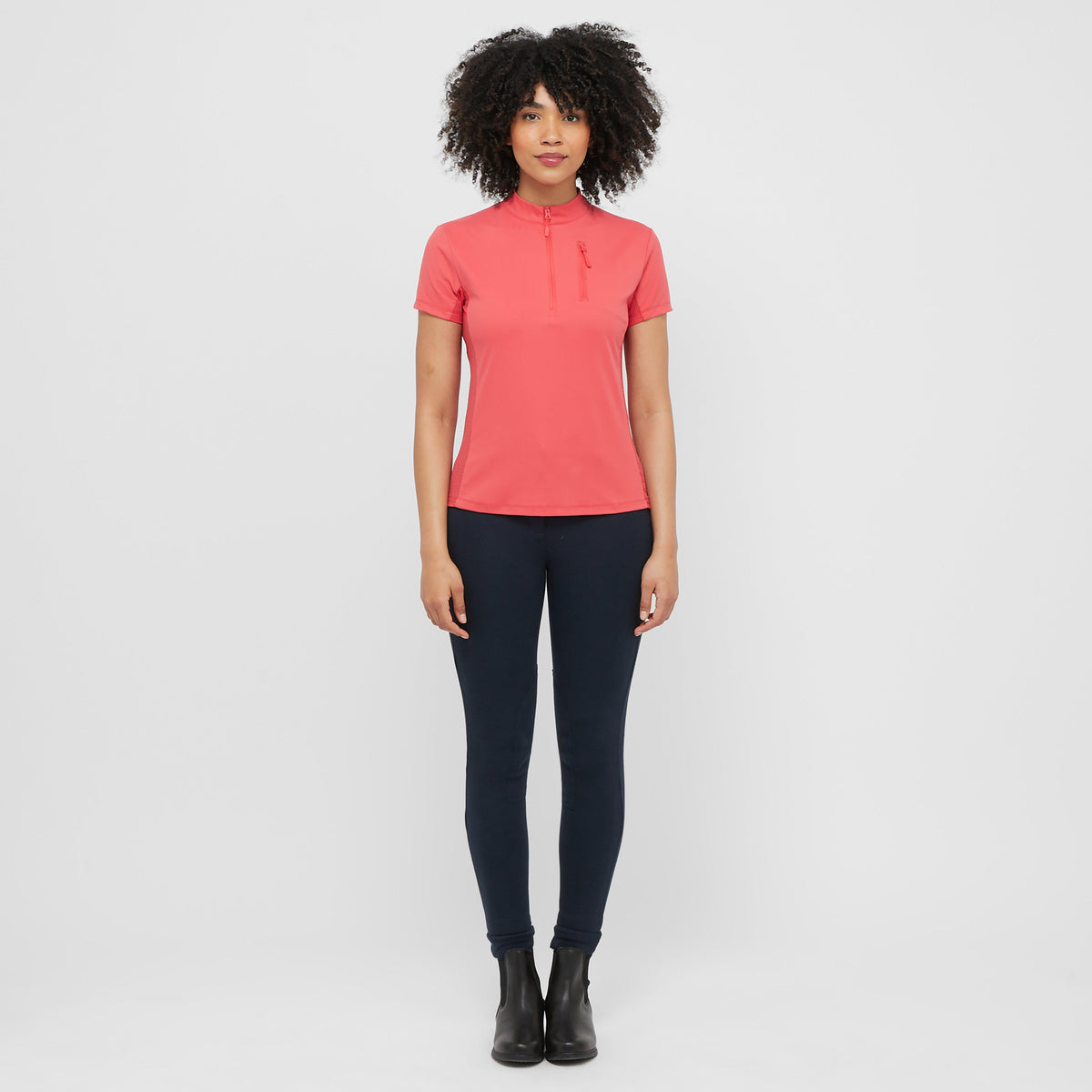 Womens Rome Short Sleeved Riding Top Bittersweet Red