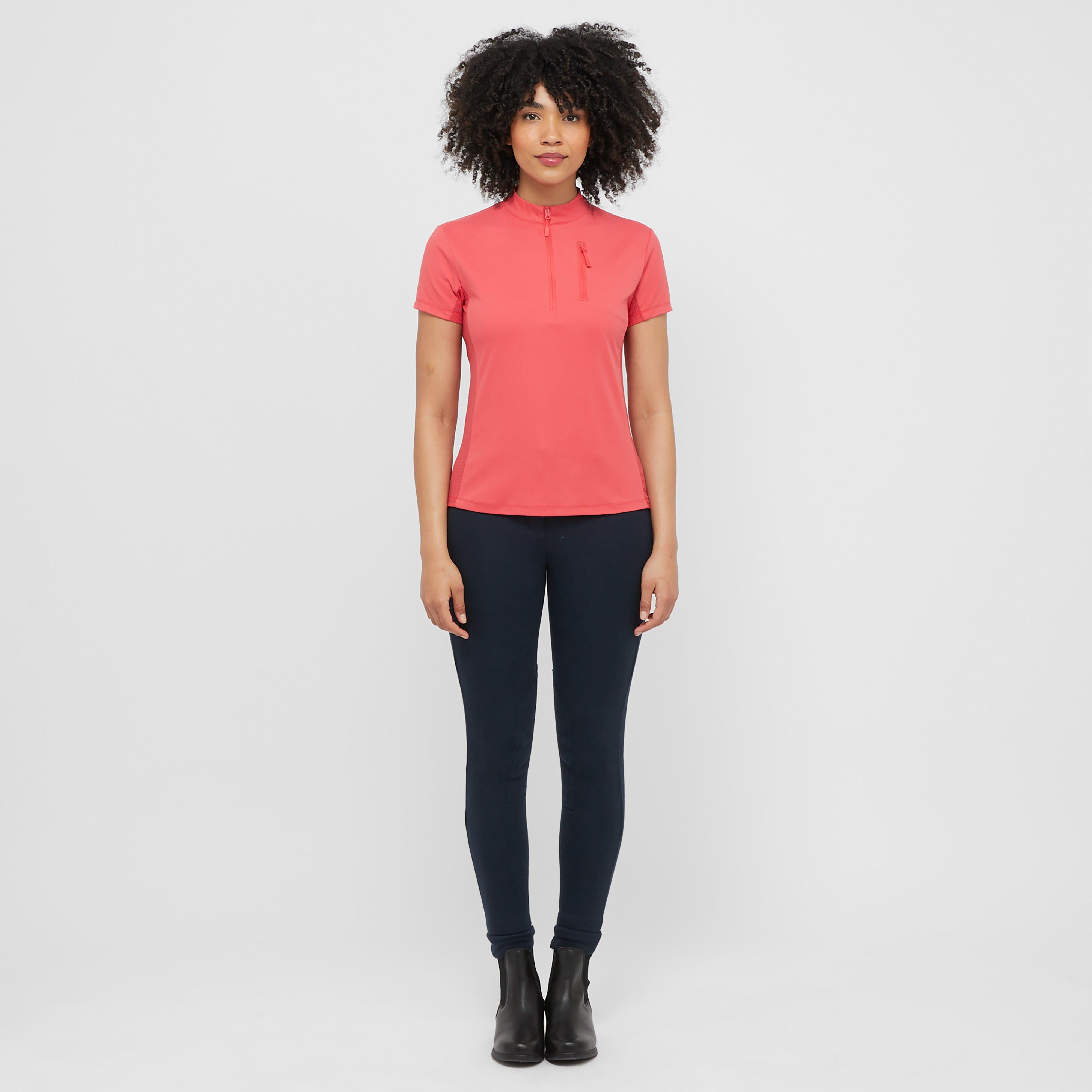 Womens Rome Short Sleeved Riding Top Bittersweet Red