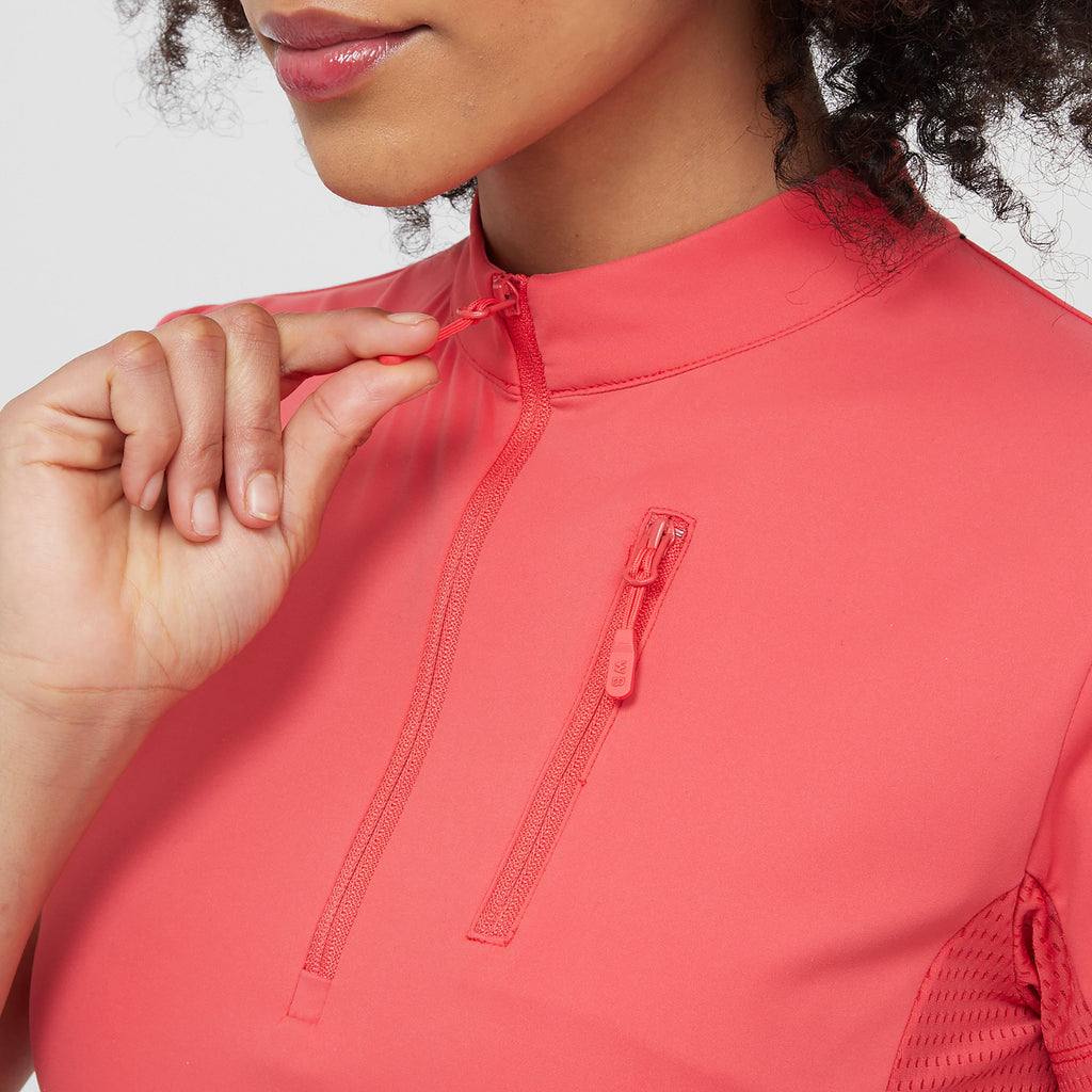 Womens Rome Short Sleeved Riding Top Bittersweet Red