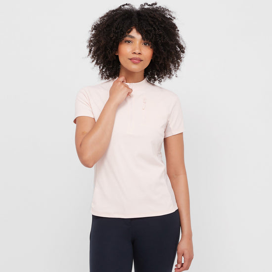 Womens Rome Short Sleeved Riding Top Blush