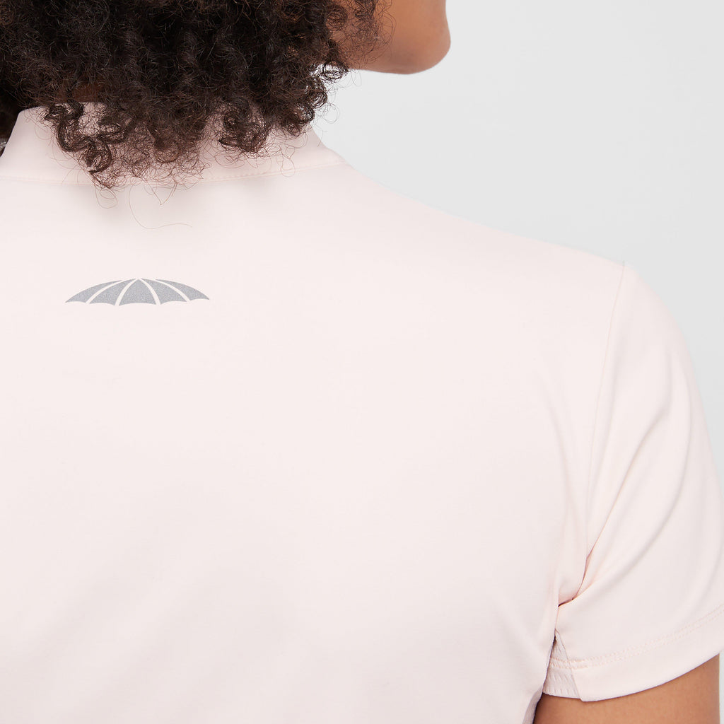 Womens Rome Short Sleeved Riding Top Blush