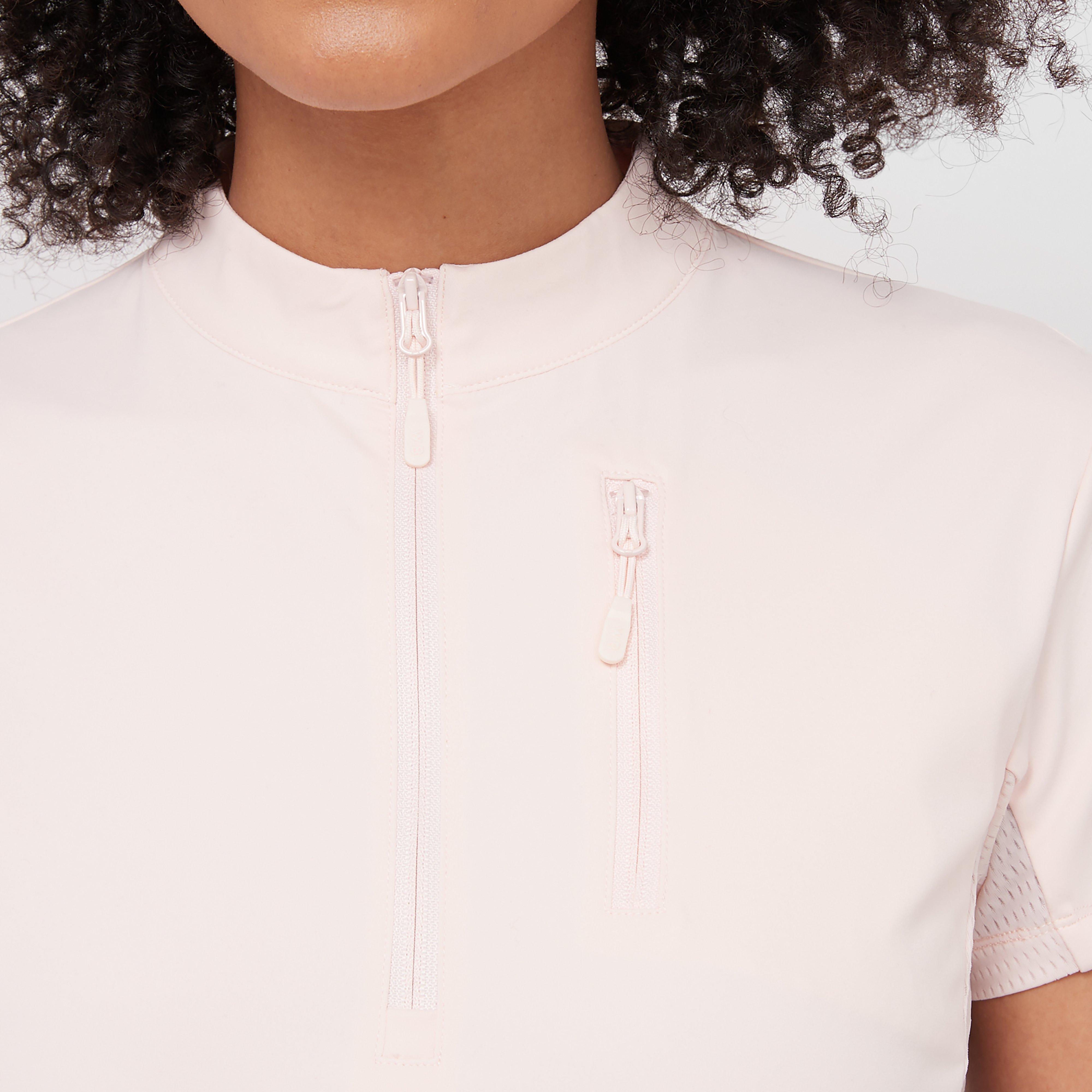 Womens Rome Short Sleeved Riding Top Blush