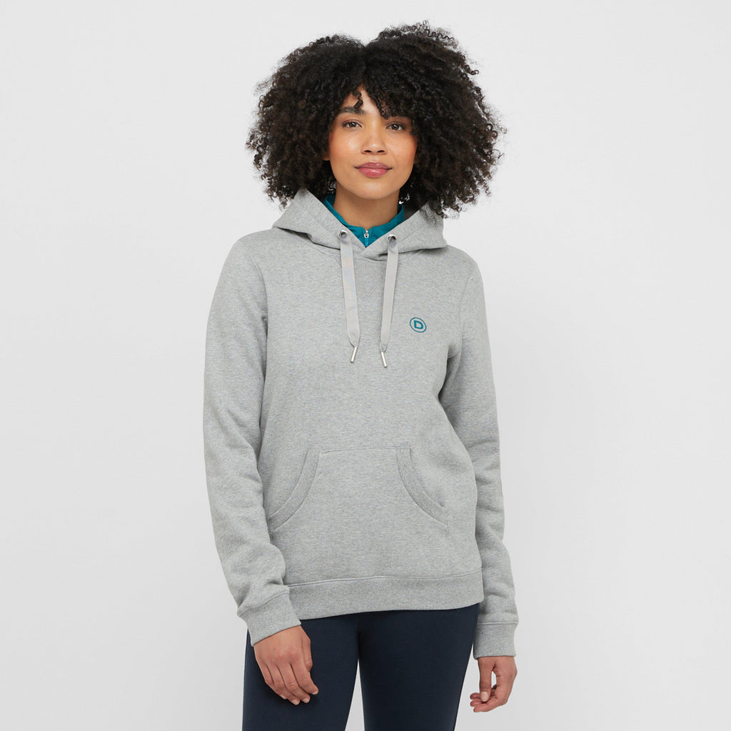 Womens Camile Contrast Tie Hoodie Grey Marle