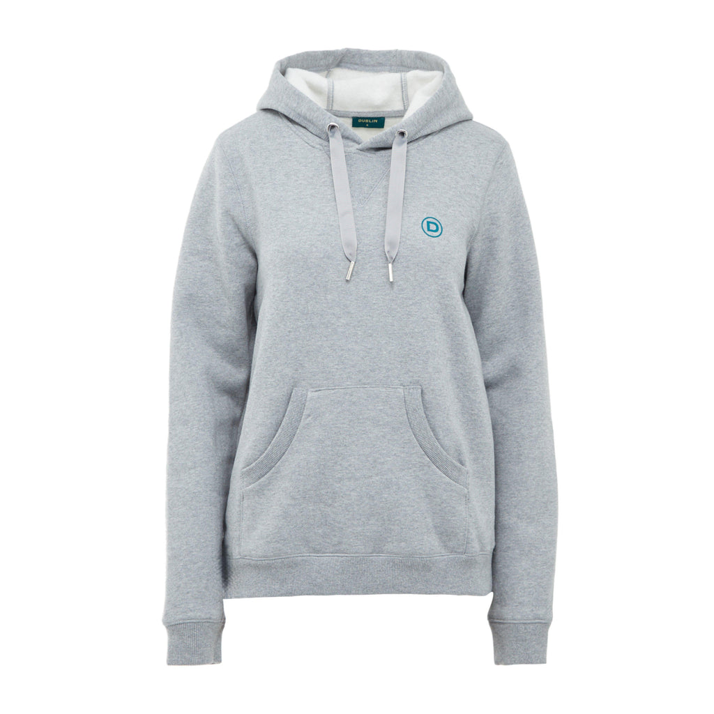 Womens Camile Contrast Tie Hoodie Grey Marle