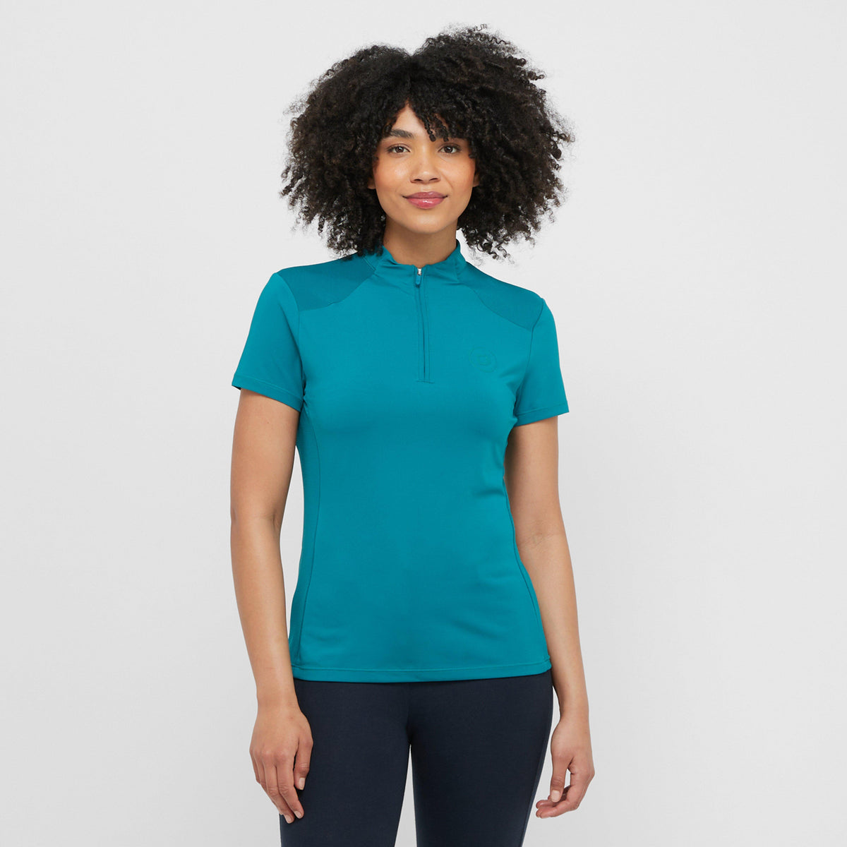 Womens Tabby Short Sleeved Riding Top Deep Lake