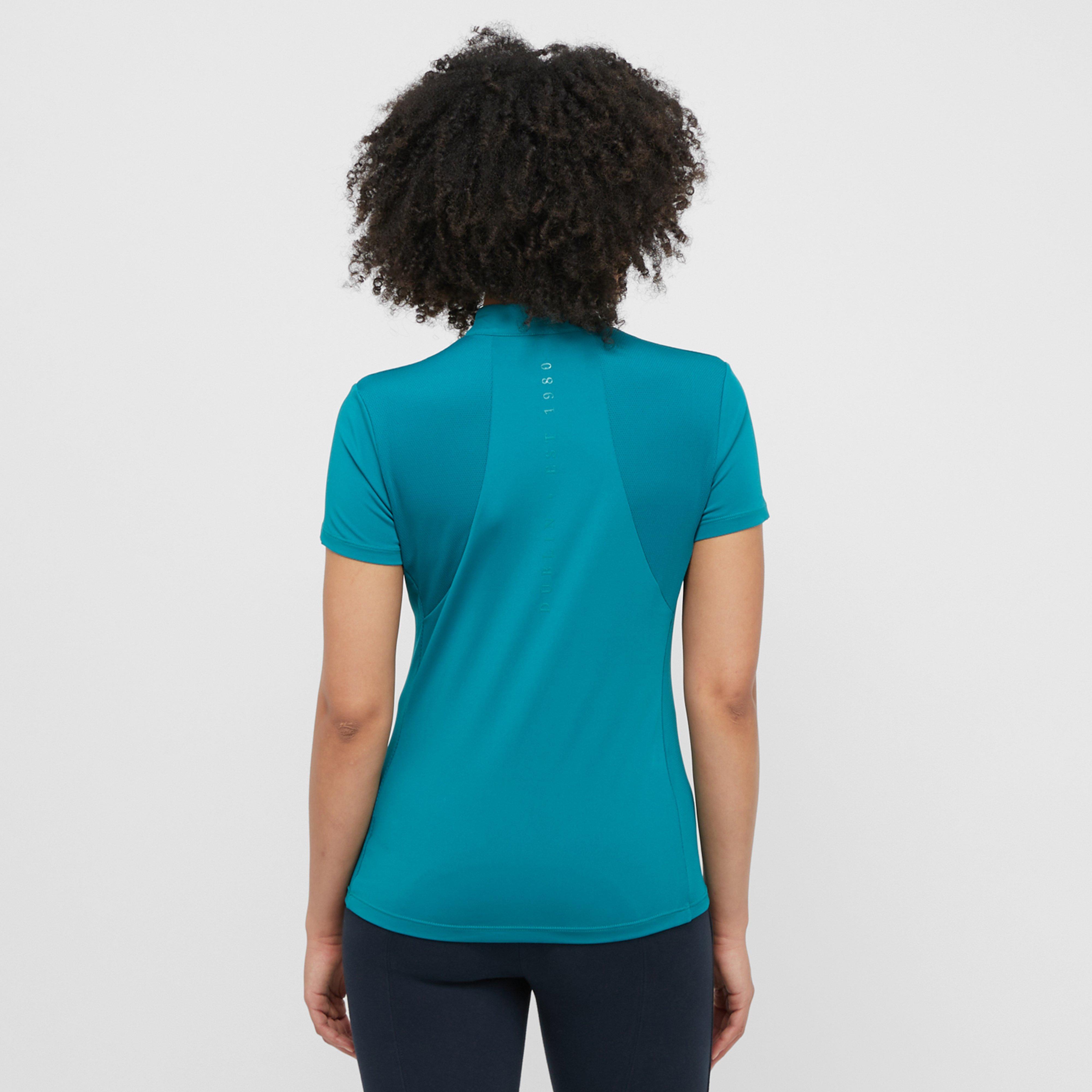 Womens Tabby Short Sleeved Riding Top Deep Lake