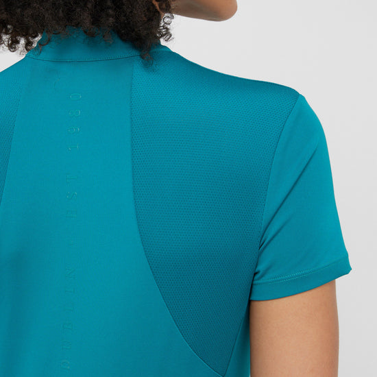 Womens Tabby Short Sleeved Riding Top Deep Lake