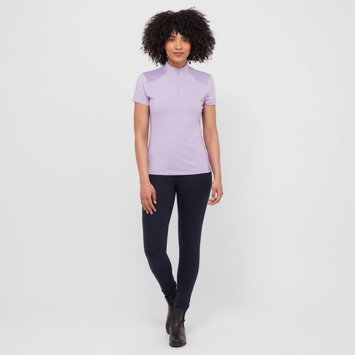 Womens Tabby Short Sleeved Riding Top Mauve