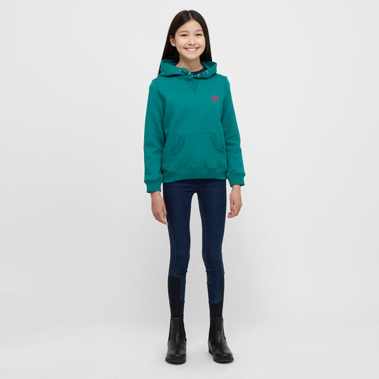 Kids Camile Contrast Tie Hoodie Deep Lake