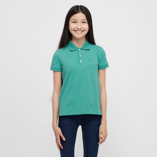 Kids Darcy Short Sleeved Polo Dusty Turquoise