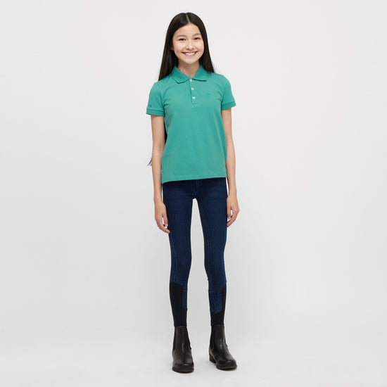 Kids Darcy Short Sleeved Polo Dusty Turquoise