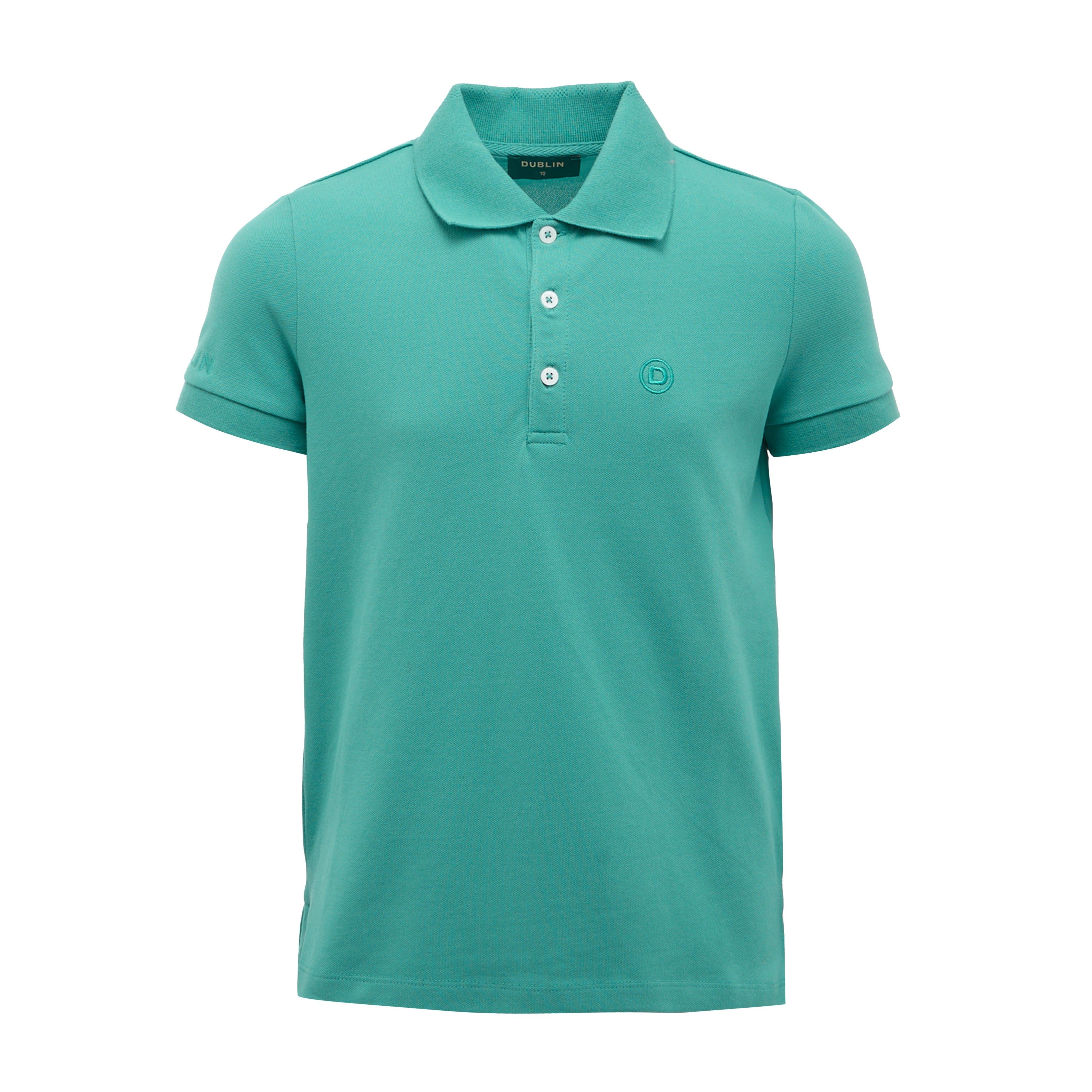 Kids Darcy Short Sleeved Polo Dusty Turquoise