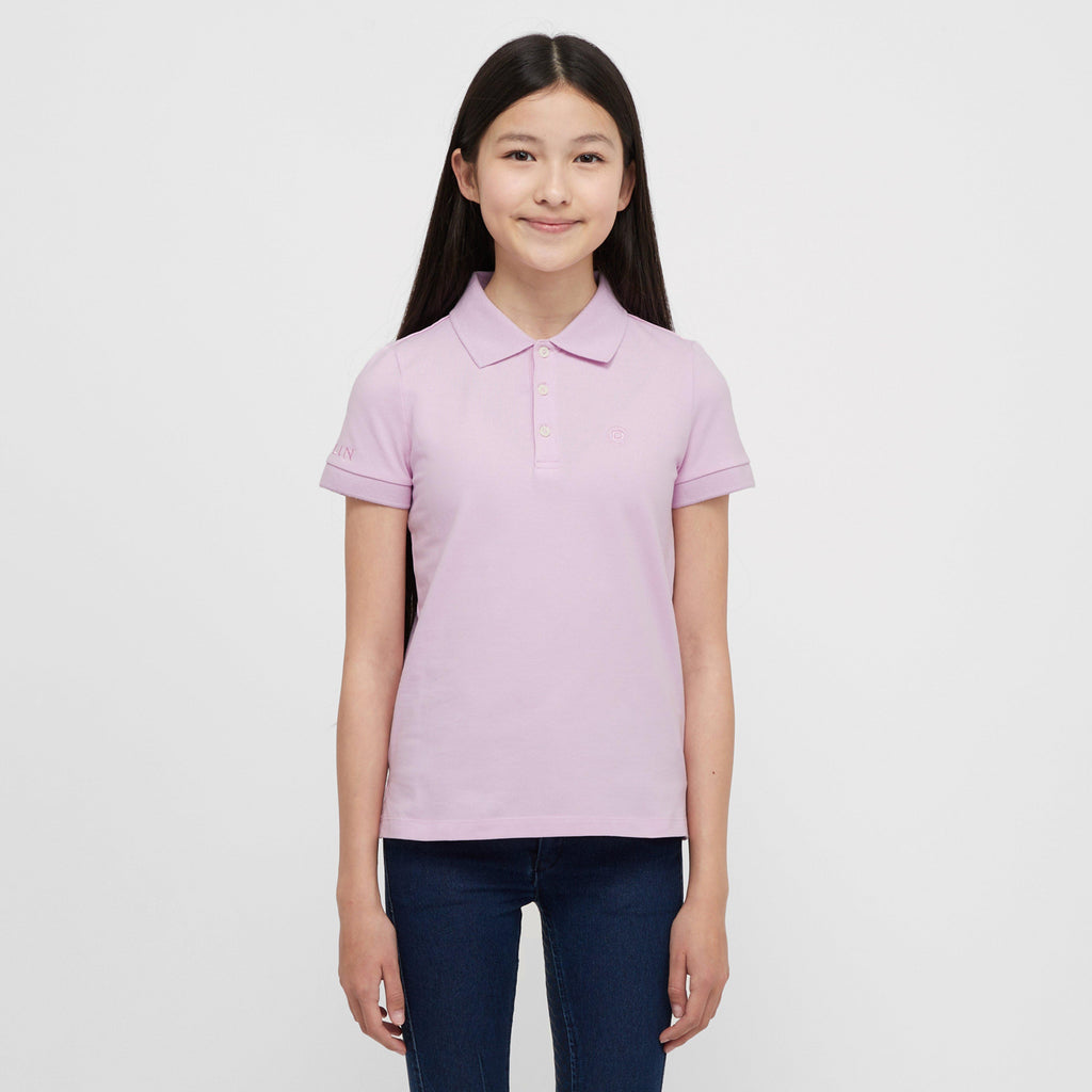 Kids Darcy Short Sleeved Polo Purple Blush
