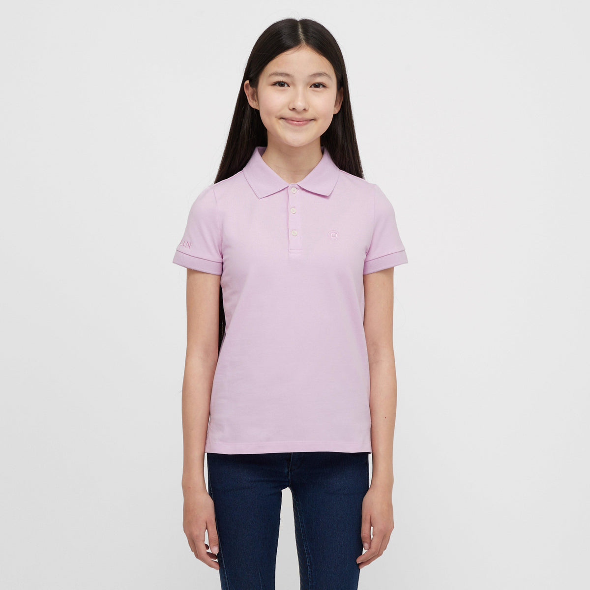 Kids Darcy Short Sleeved Polo Purple Blush