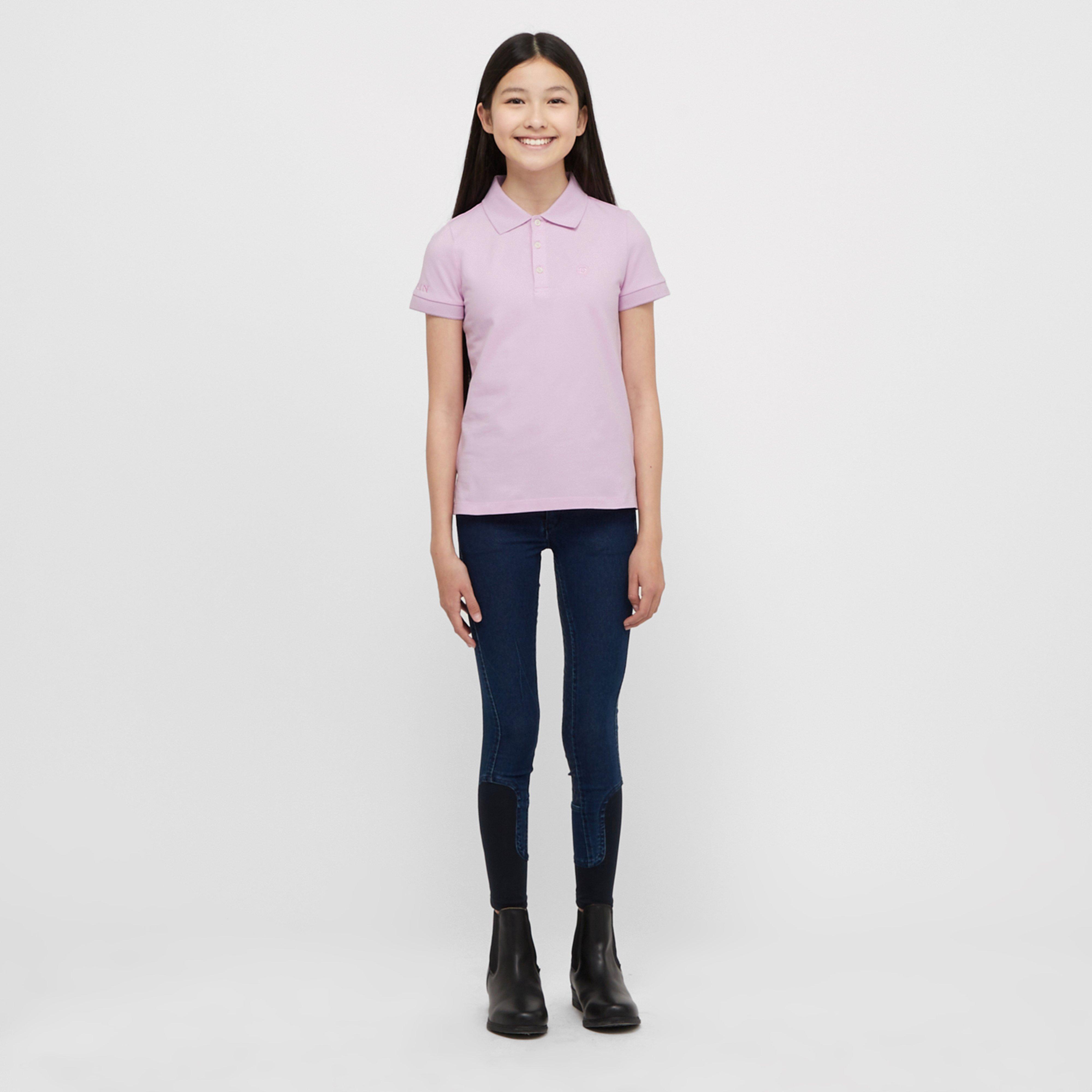 Kids Darcy Short Sleeved Polo Purple Blush