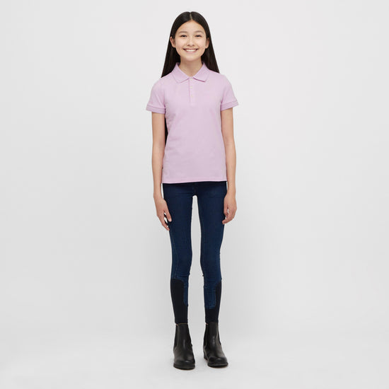Kids Darcy Short Sleeved Polo Purple Blush