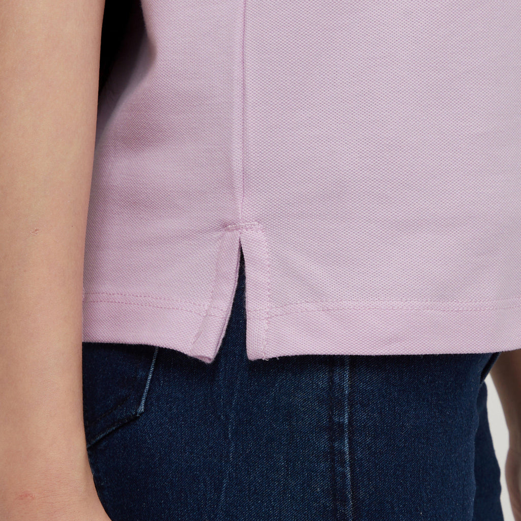 Kids Darcy Short Sleeved Polo Purple Blush