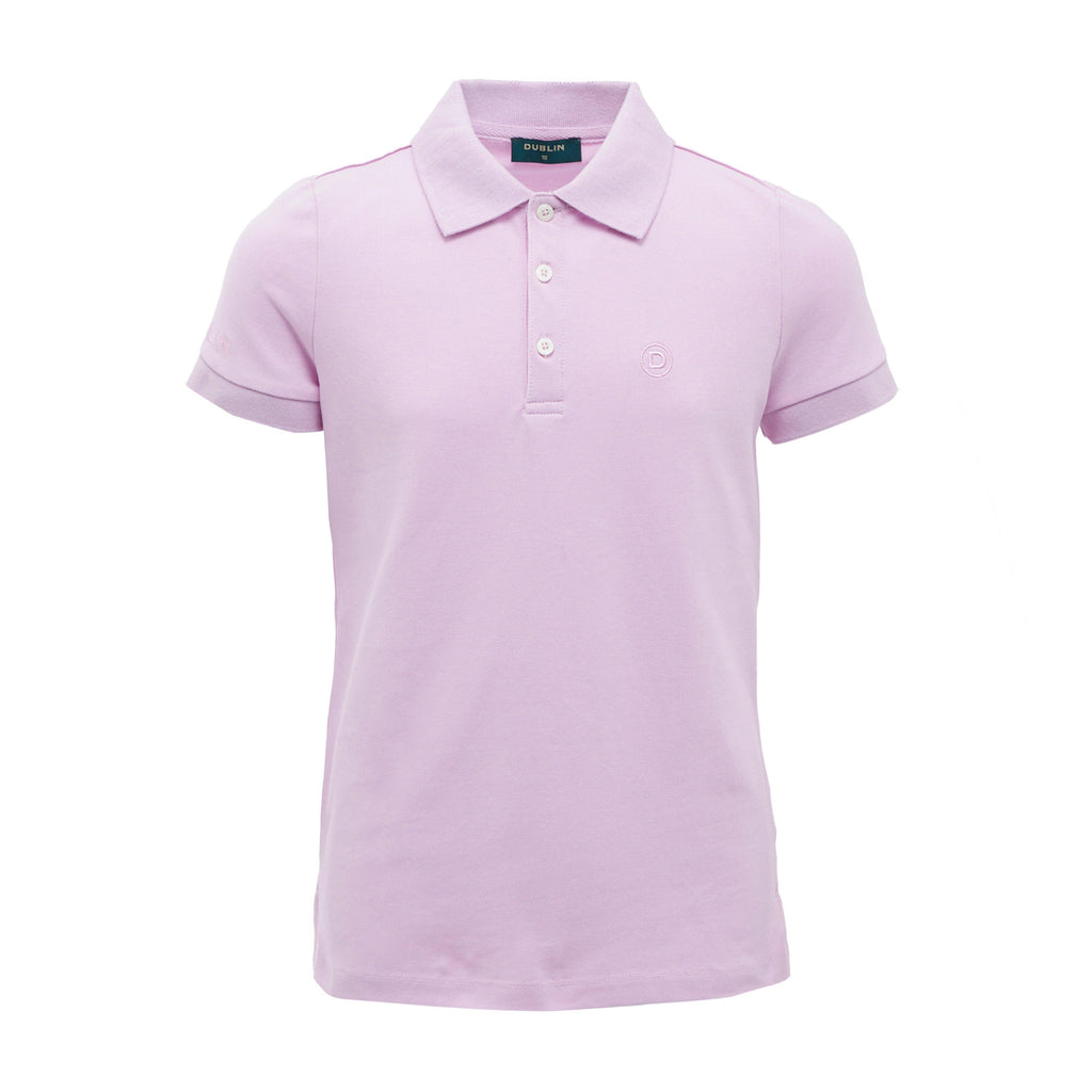 Kids Darcy Short Sleeved Polo Purple Blush