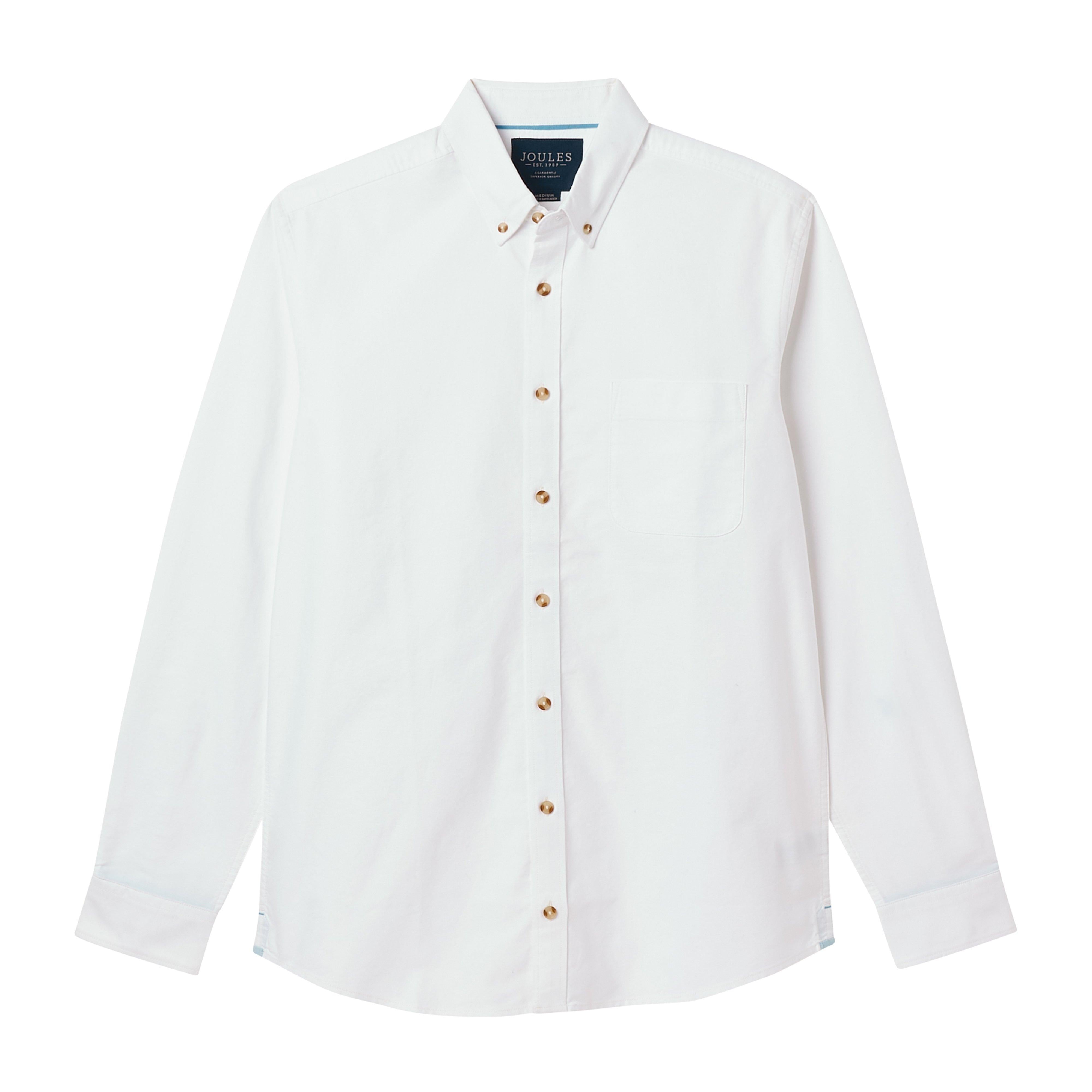 Mens Oxford Long Sleeved Shirt White