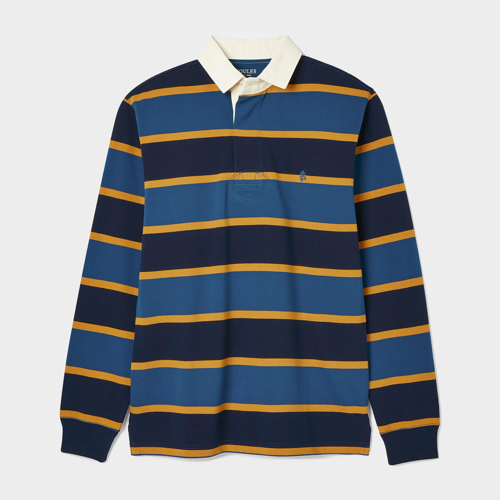 Mens Onside Rugby Shirt Striped Navy/Yellow