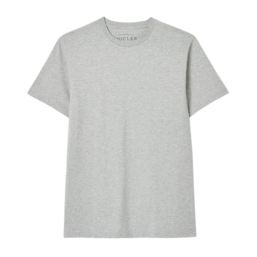 Mens Denton Grey Plain Jersey Crew Neck T-Shirt Grey