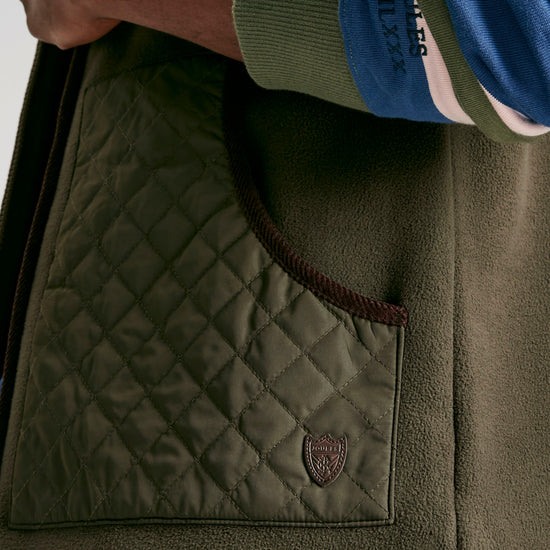 Greenfield Full Zip Fleece Gilet Green