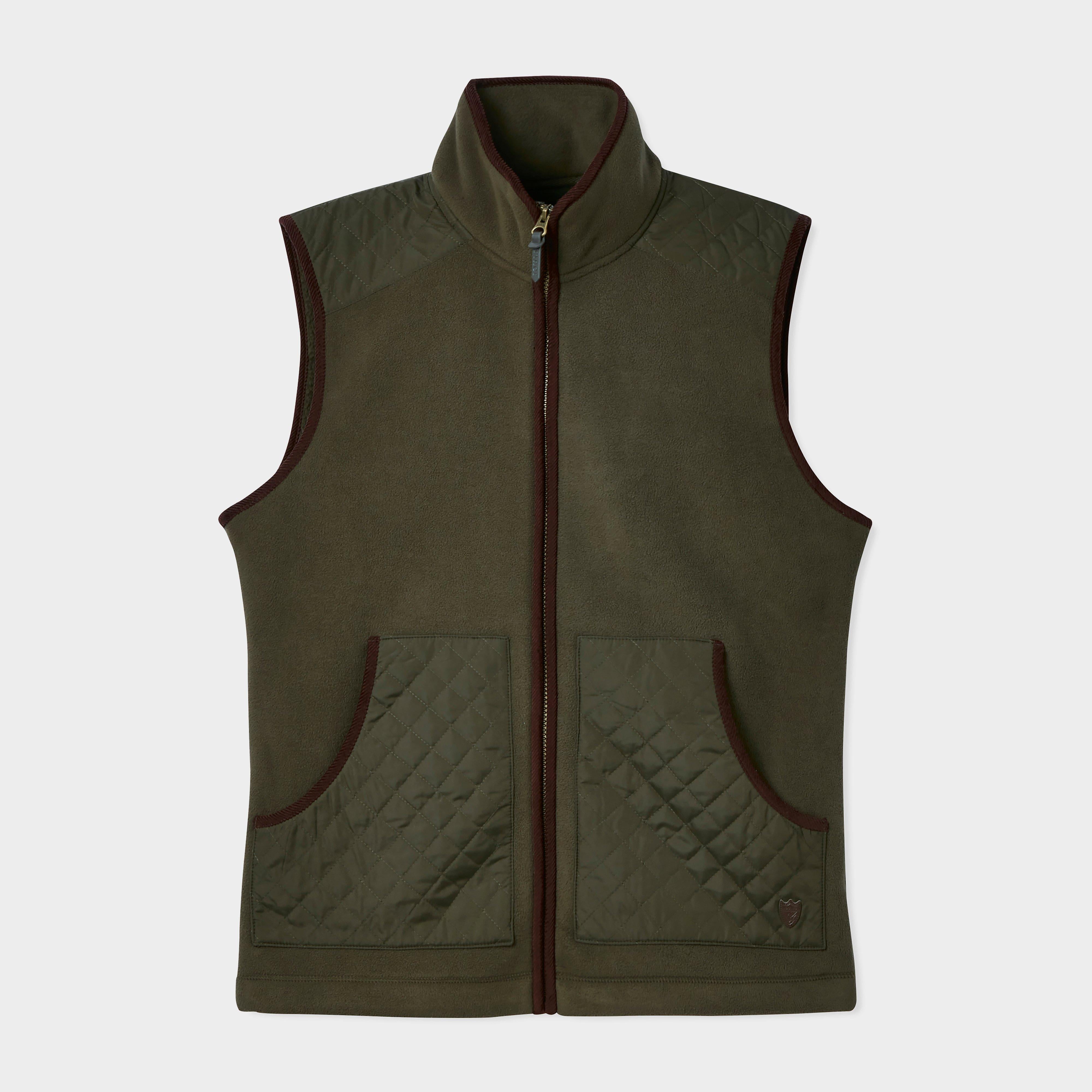 Greenfield Full Zip Fleece Gilet Green