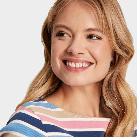 Womens Harbour Boat Neck Breton Top Multi Stripe