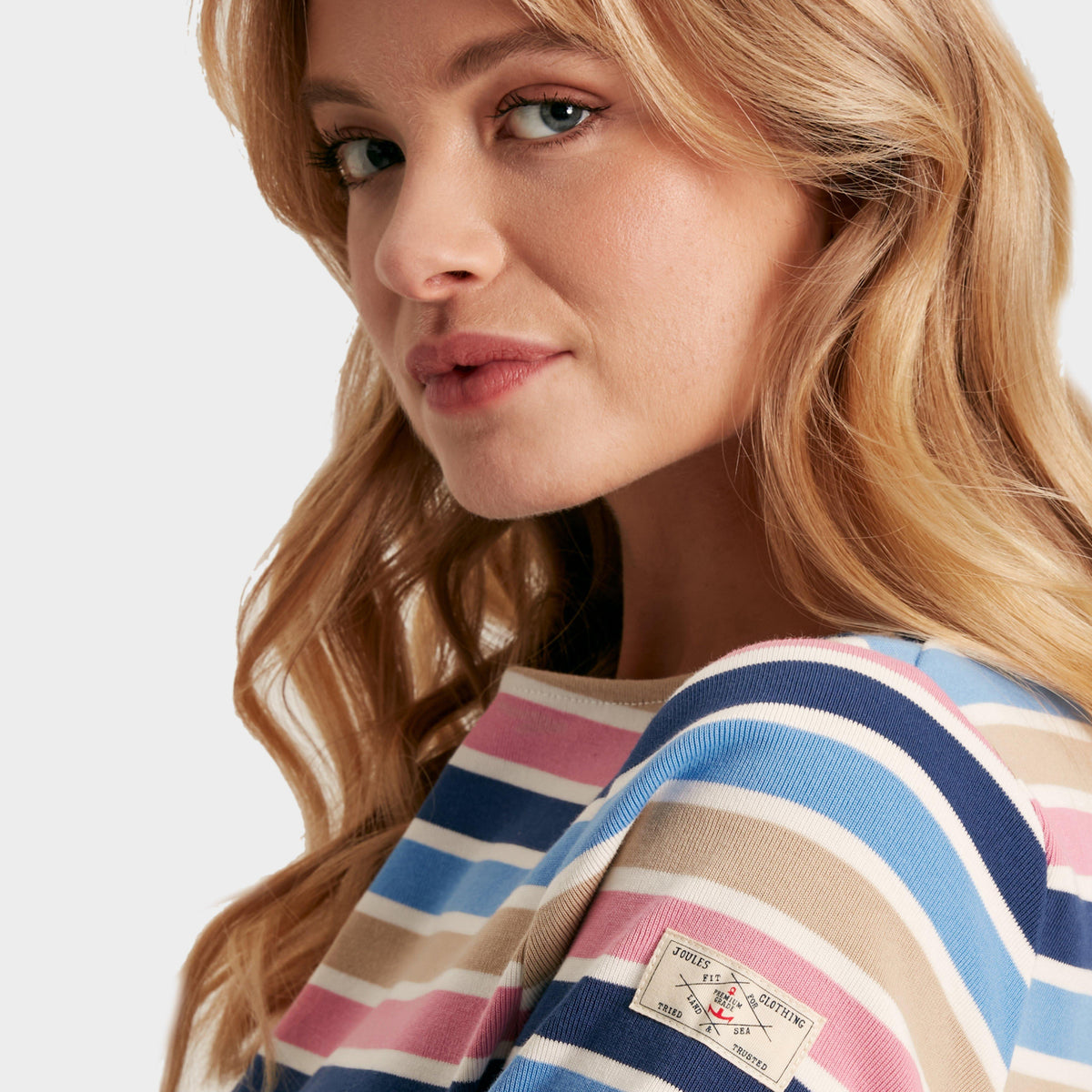 Womens Harbour Boat Neck Breton Top Multi Stripe