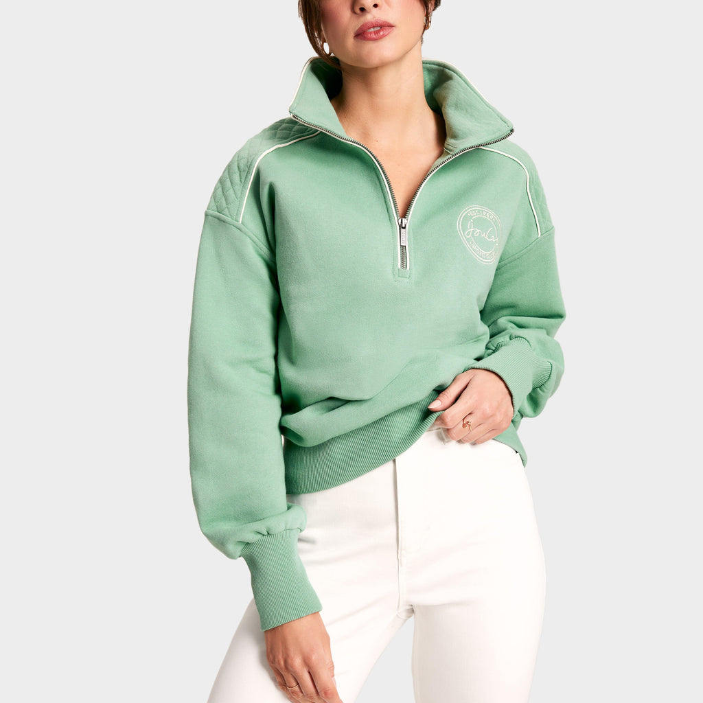 Womens Racquet Quarter Zip Sweatshirt Green