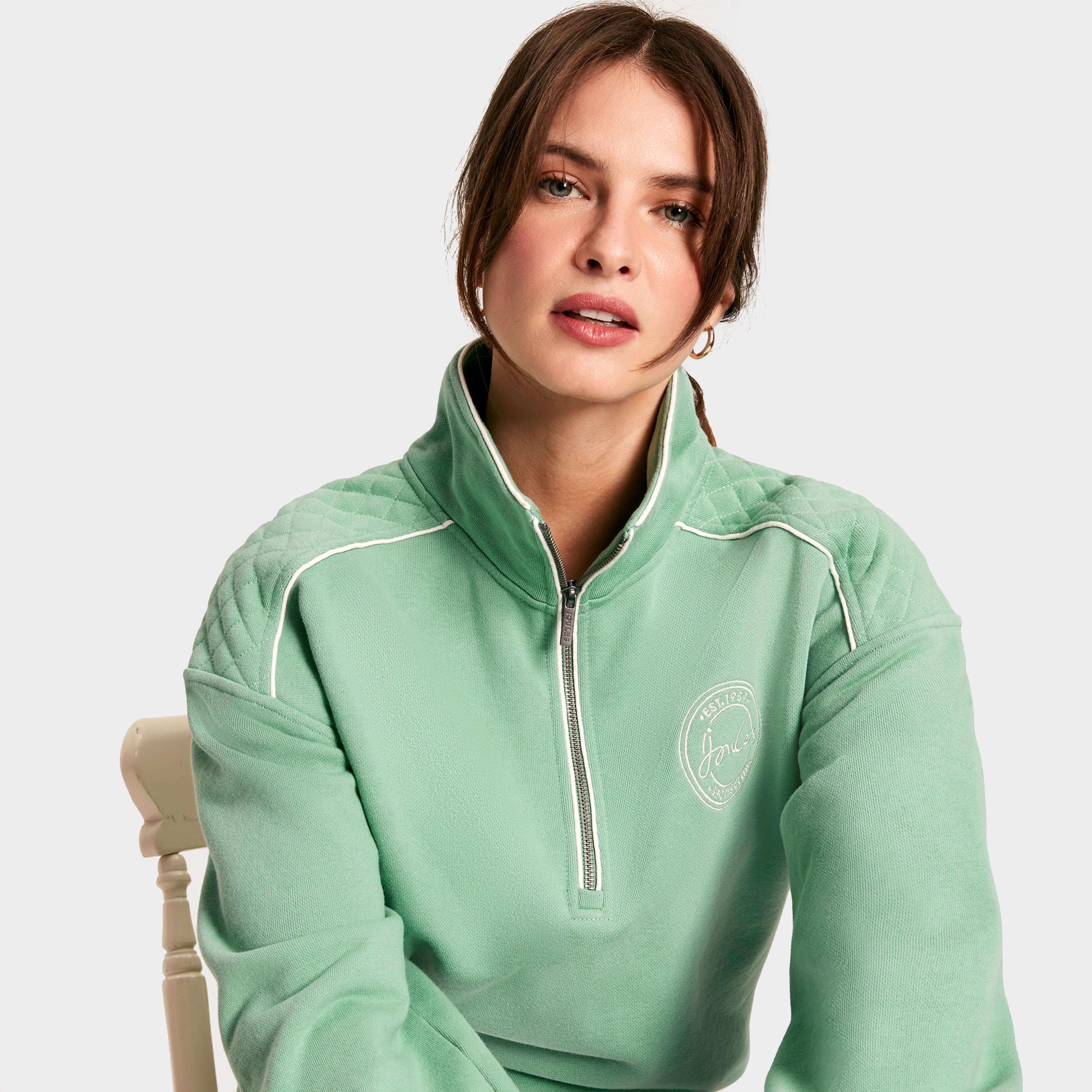 Womens Racquet Quarter Zip Sweatshirt Green