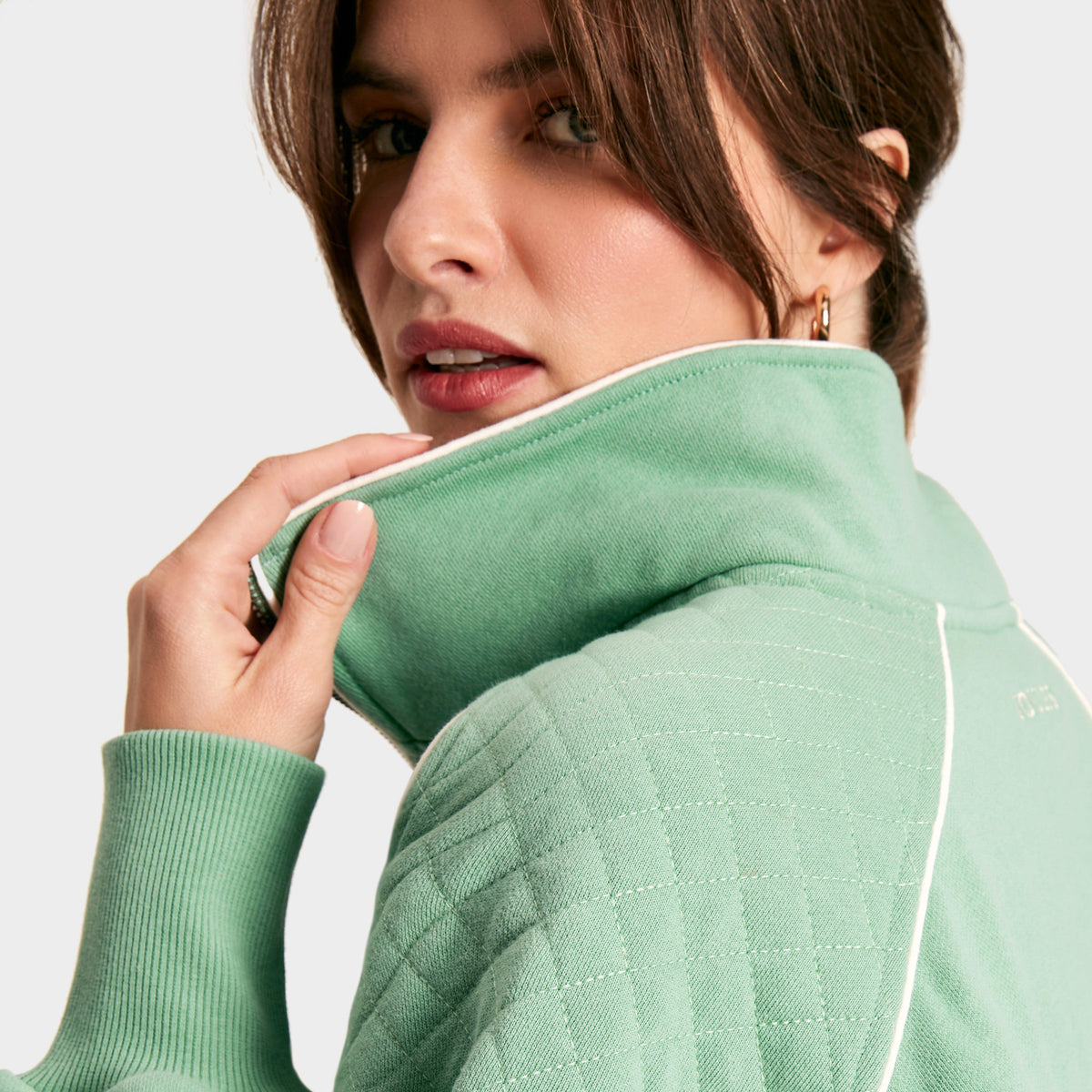 Womens Racquet Quarter Zip Sweatshirt Green